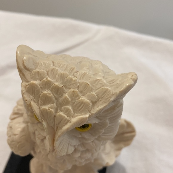 Vintage A. Santini  Owl Sculpture on Black Base - Made in Italy Signed - Picture 4 of 11